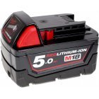 Batteri til Batteri-PressVrktj Milwaukee M18 BLHPT-202C TH-St 5,0Ah Original